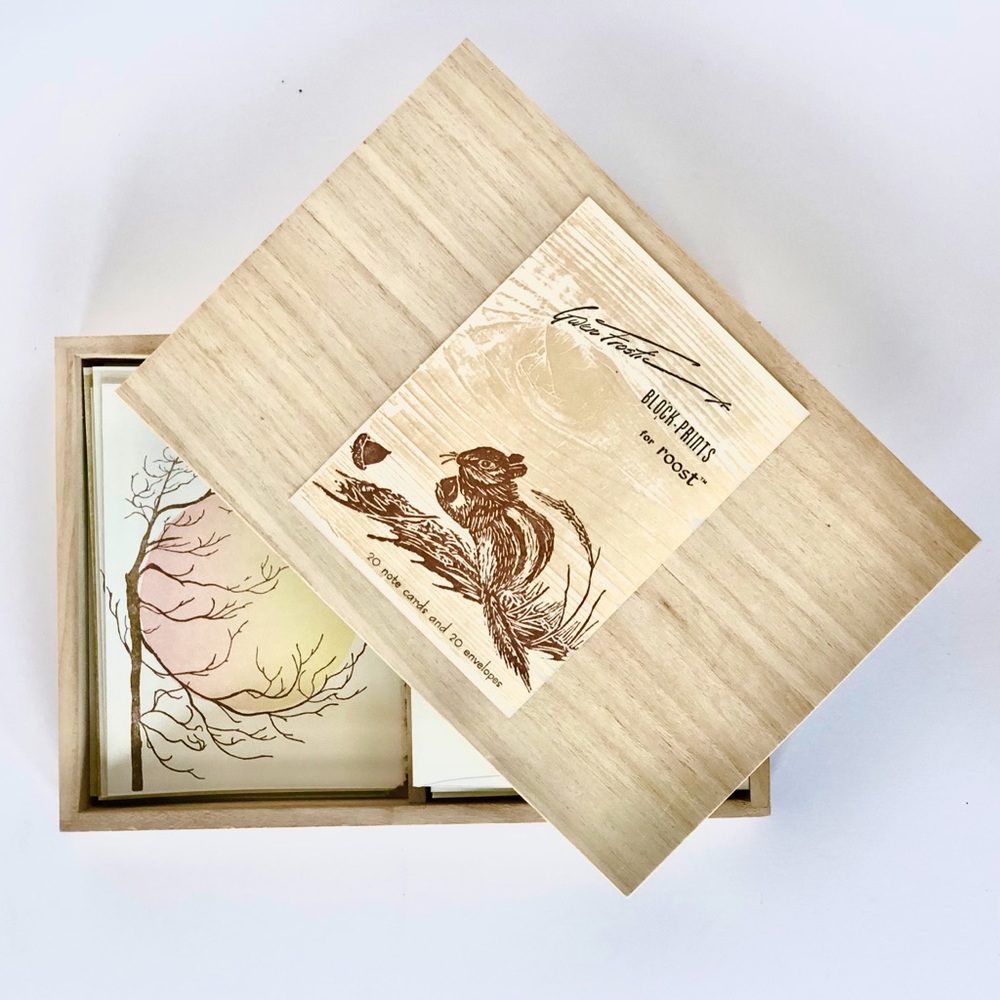 Block Print Stationary by Gwen Frostic for roost!